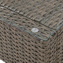 Crosley Rockport Outdoor Wicker Side Table, Light Brown