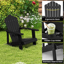 ORALNER Outdoor Plastic Adirondack Chair with Cup Holder