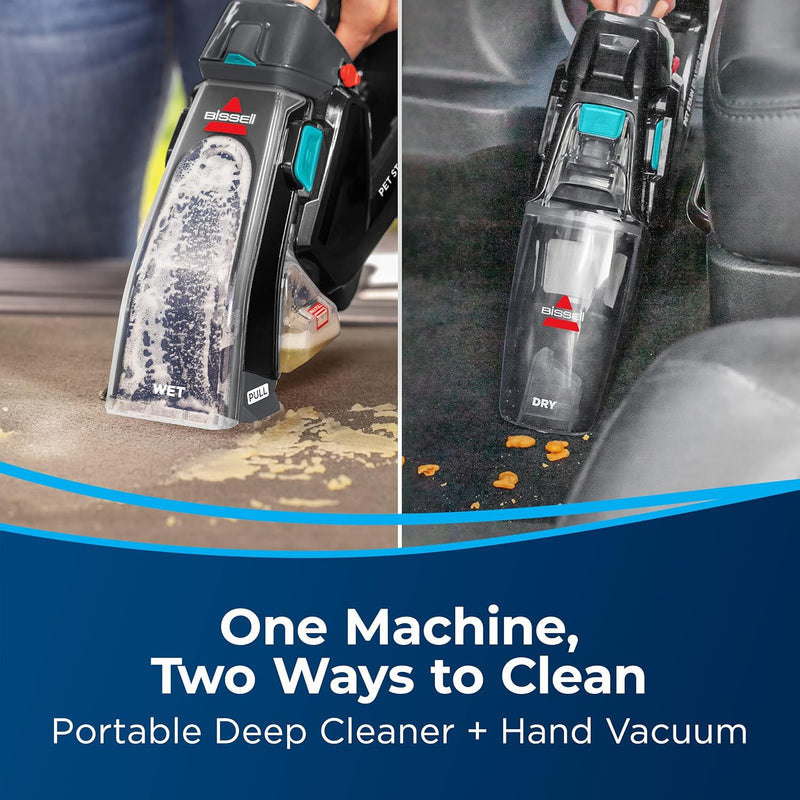 Bissell® Pet Stain Eraser™ Duo 2-in-1 Cordless Portable Deep Cleaner and Hand Vacuum 3706C - Refurbished