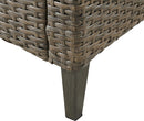 Crosley Rockport Outdoor Wicker Side Table, Light Brown