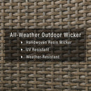 Crosley Rockport Outdoor Wicker Side Table, Light Brown