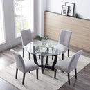 Padma House Padded Linen Dinning Chairs (Set of 2)