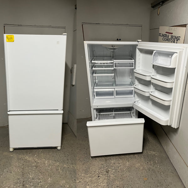 Used Maytag 33" White Counter-Depth Bottom Mount Fridge