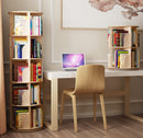 Intexca 5-Tier 360° Rotating Wooden Bookshelf