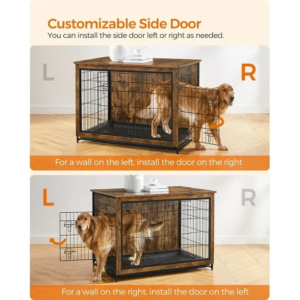 Feandrea Wooden 44" Dog Crate Table 4XRR416IHTJL - Like New