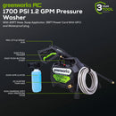 Greenworks 1700 PSI 1.2 GPM 13 Amp Electric Pressure Washer