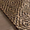 Tapis géométrique en jute tissé à la main en fibres naturelles Ebern Designs 152 x 244 cm (LFMF1565) - Comme neuf