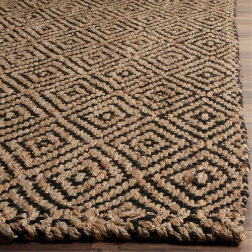 Ebern Designs 5' x 8' Natural Fibre Hand Woven Jute Geometric Rug LFMF1565 - Like New