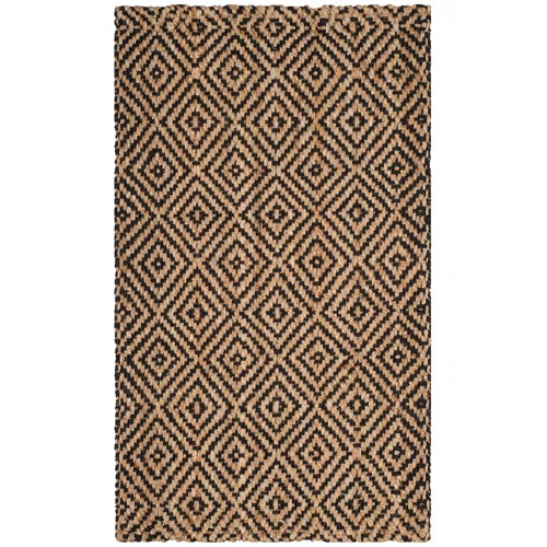Ebern Designs 5' x 8' Natural Fibre Hand Woven Jute Geometric Rug LFMF1565 - Like New