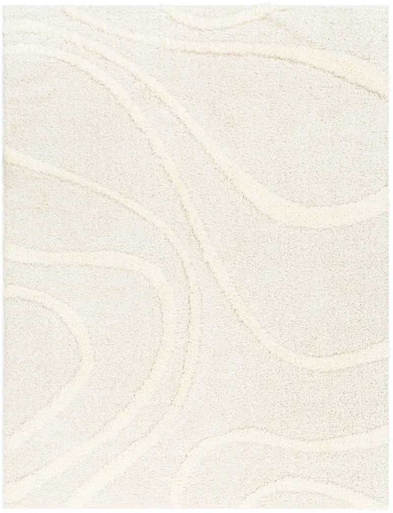 Wade Logan 7'10 x 10' Ailey Shag Cream Area Rug C010984808 - Like New