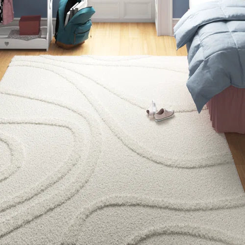 Wade Logan 7'10 x 10' Ailey Shag Cream Area Rug C010984808 - Like New