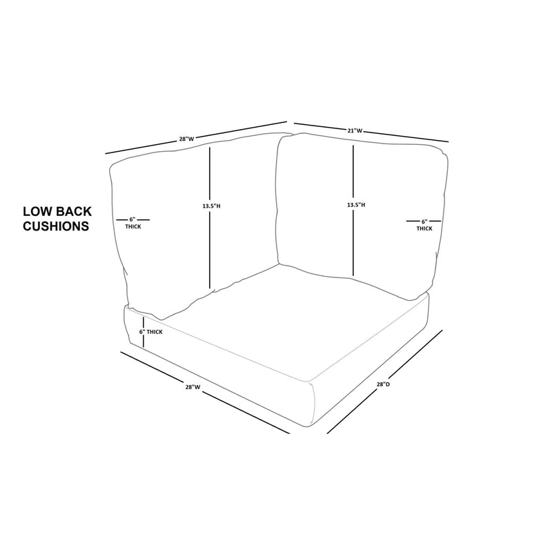 Wade Logan Babram Outdoor 6'' Replacement Corner Cushion Cover (Set of 2) C001874270 - Like New