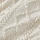 Housse de couette Bedsure Shabby Elegance brodée style bohème, taille King, avec 2 taies d'oreiller, beige BDUR1186 - Comme neuve