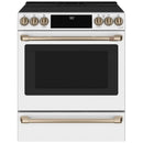 Cuisinière à induction encastrable GE Cafe 5,7 pi³ avec plaque en verre *Quincaillerie bronze* CCHS900P4MW2 - Rayures et bosses 