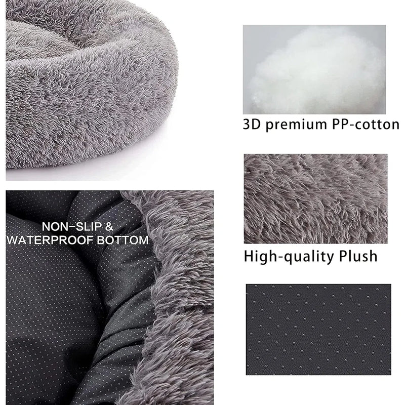 Tucker Murphy Pet™ Anti-Anxiety Small Round Donut Dog/Cat Bed in Grey  C010587491 - Refurbished