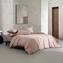 Calvin Klein Organic Earth Solid Cotton King Duvet Cover Set in Light Pink DRQH1916 - Like New