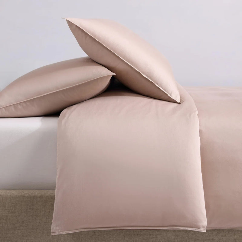 Calvin Klein Organic Earth Solid Cotton King Duvet Cover Set in Light Pink DRQH1916 - Refurbished