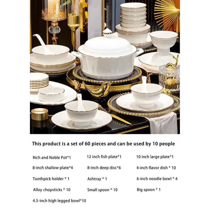 Everly Quinn Camina Ceramic Dinnerware Set - Service for 10 C110457676 - Like New