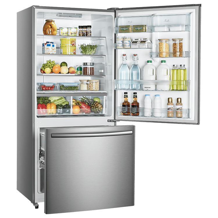 Hisense 31 inch 17 cu Counter-Depth Bottom Mount Fridge RB17N6DSE- RH - Scratch & Dent