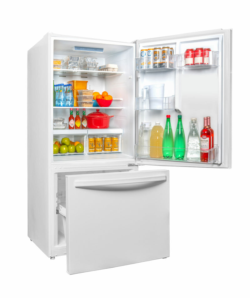Danby 30 inch 19 cu Bottom Mount Fridge DBM187E1WDB - Scratch and Dent