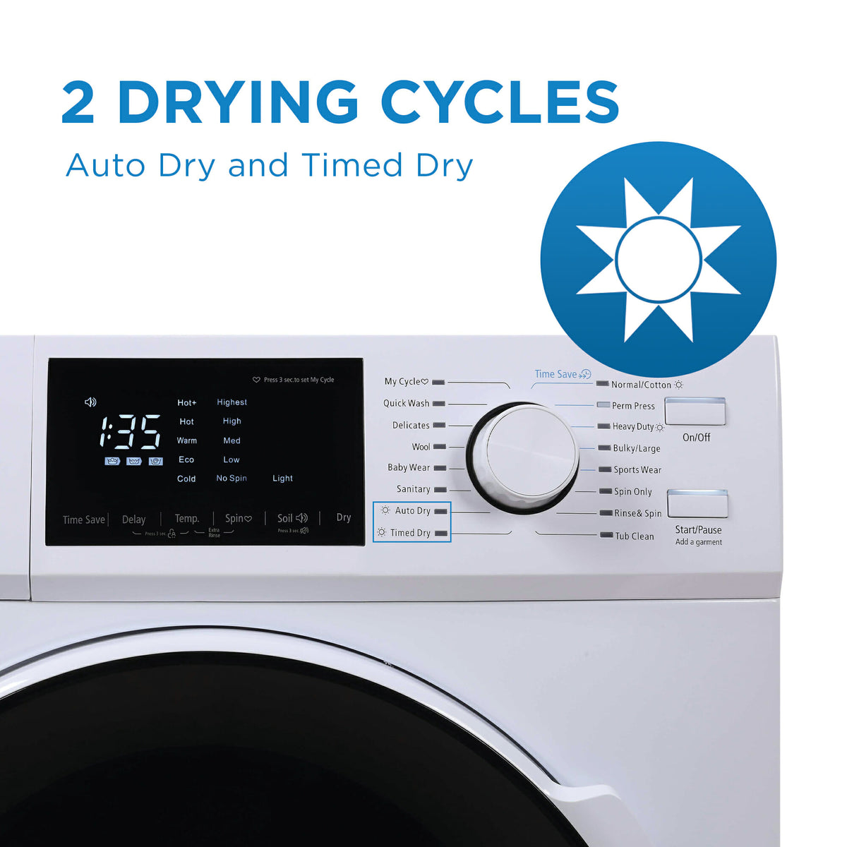 Danby 2.7 cu All In One Ventless Washer and Dryer DWM120WDB Scratch and Dent