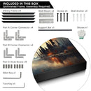 SignLeader 72" x 36" Dramatic Evening Lake Framed Wall Art Print Decor (Frame Assembly Required)