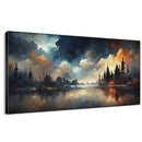 SignLeader 72" x 36" Dramatic Evening Lake Framed Wall Art Print Decor (Frame Assembly Required)