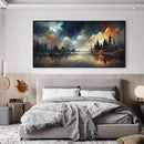 SignLeader 72" x 36" Dramatic Evening Lake Framed Wall Art Print Decor (Frame Assembly Required)