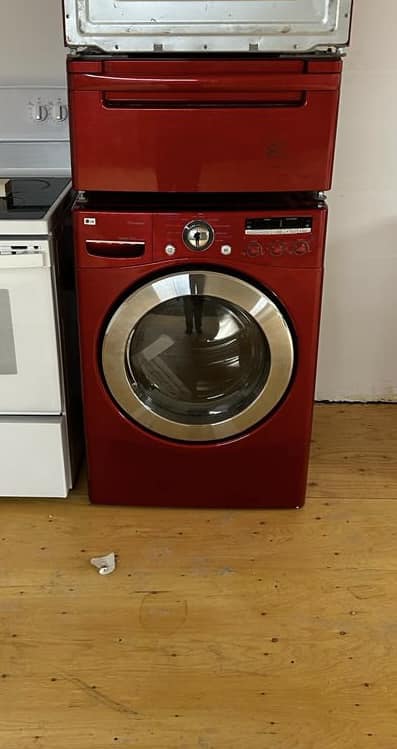 Used LG Red Stackable Electric Dryer