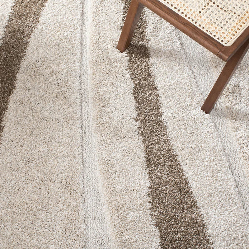 Wrought Studio 5'3" x 7'6" Abstract Beige/Creme Area Rug C004256513 - Like New