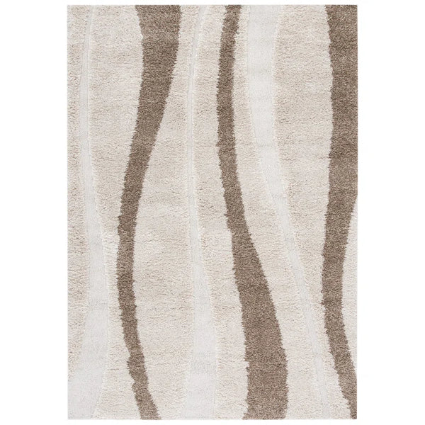 Wrought Studio 5'3" x 7'6" Abstract Beige/Creme Area Rug C004256513 - Like New
