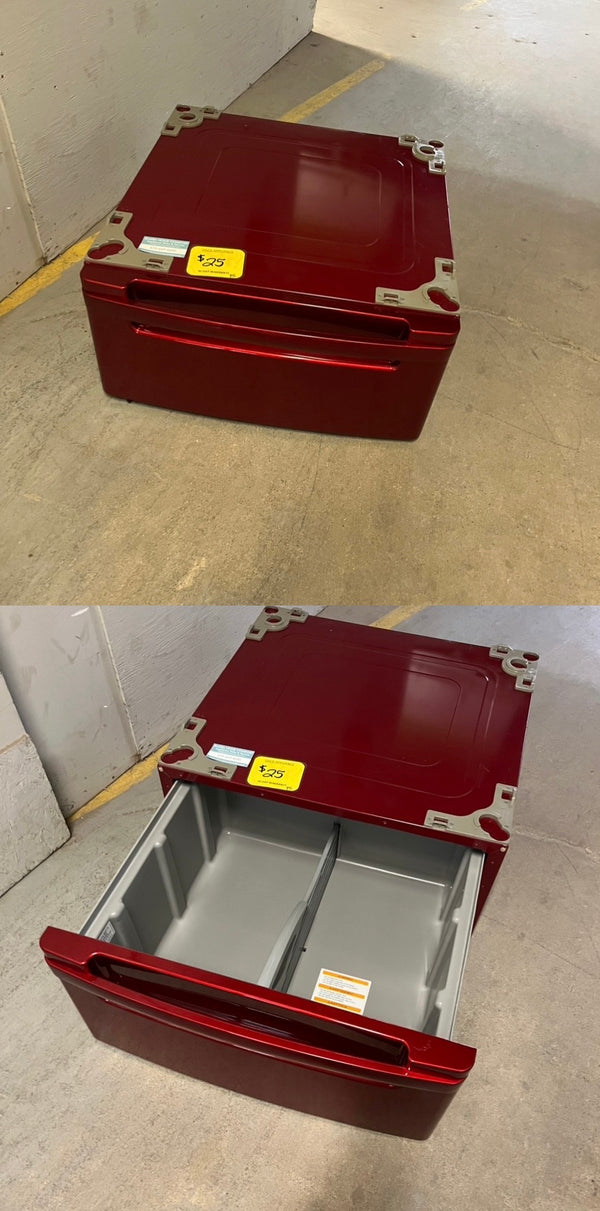 Used Red Pedestal with Drawer