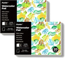 Funto 7" x 5" Watercolor Pad 100% Cotton 20 Sheets Each (2 Pack)