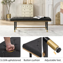 Ebern Designs Faux Leather Upholstered Bench