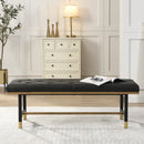 Ebern Designs Faux Leather Upholstered Bench