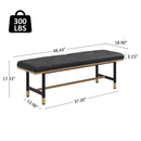 Ebern Designs Faux Leather Upholstered Bench