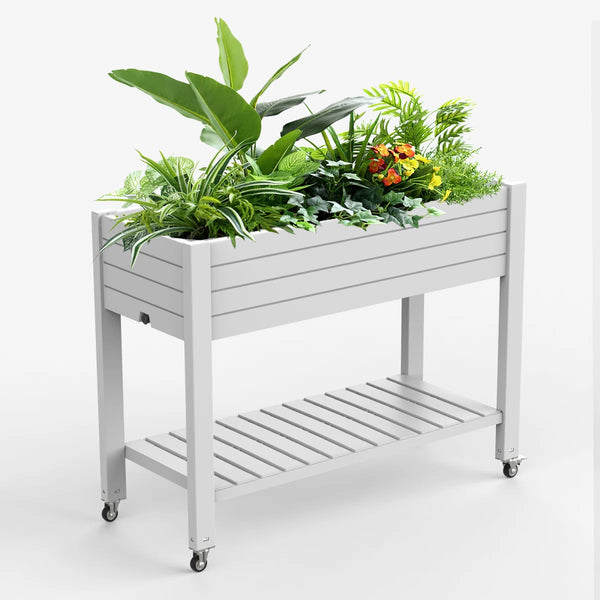 Dovecove Gramercie Elevated Garden Bed Raised Planter for Outdoor Indoor With Wheels C110855041 - Refurbished