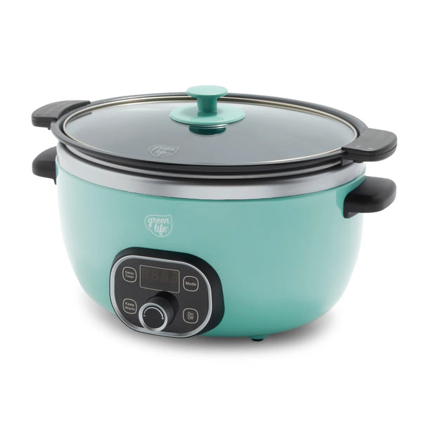 GreenLife 6 qt Electric Slow Cooker CC008777-003 - Refurbished