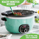 GreenLife 6 qt Electric Slow Cooker CC008777-003 - Refurbished