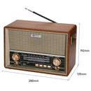 AM FM Retro Wooden Cabinet Vintage Style Desktop Radio
