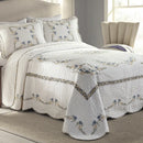 Modern Heirloom Queen Floral Embroidered Bedspread MDHR1003 - Like New