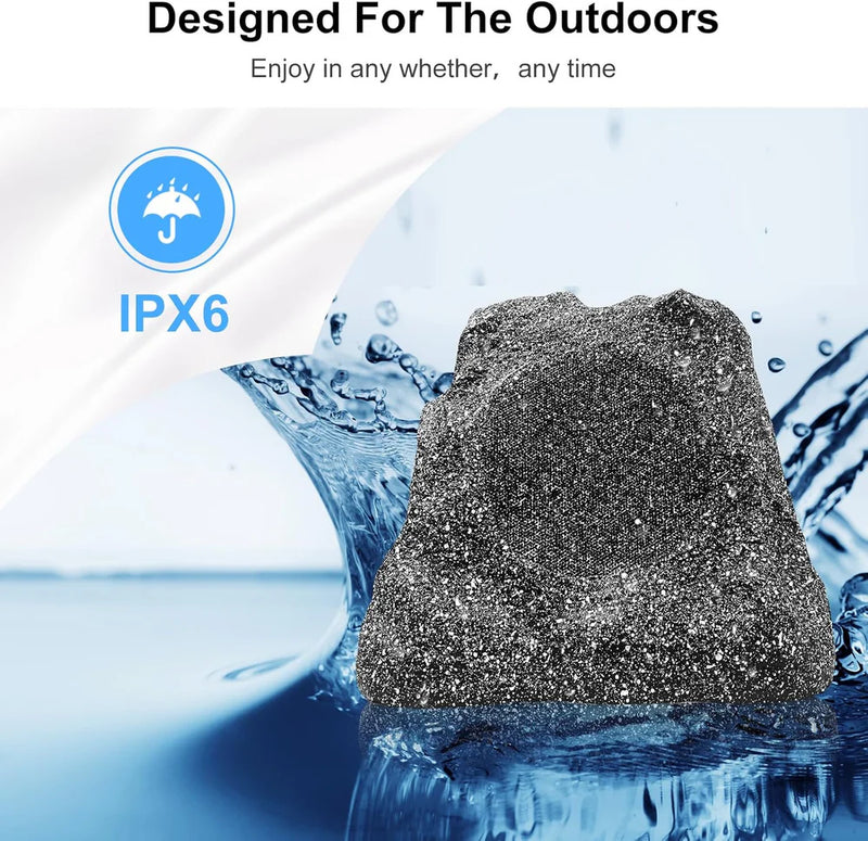 Herdio 8" Outdoor 600w Rock Speakers with Powerful Audio Performance HE-RS8G - Refurbished