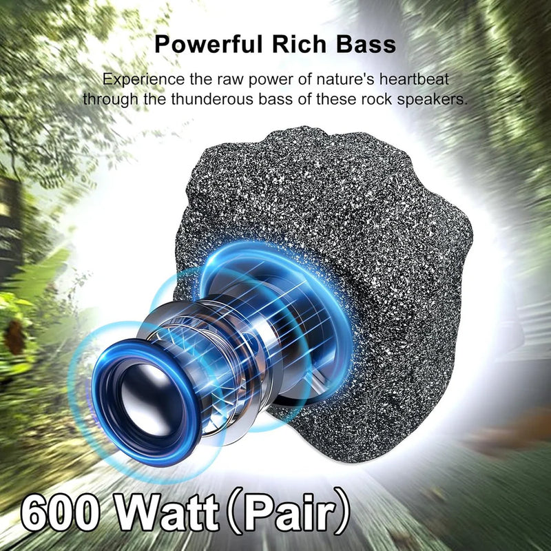 Herdio 8" Outdoor 600w Rock Speakers with Powerful Audio Performance HE-RS8G - Refurbished