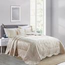 Ensemble de couvre-lit matelassé en satin 4 pièces Home Soft Things - Champagne - GHY-14015 - Comme neuf