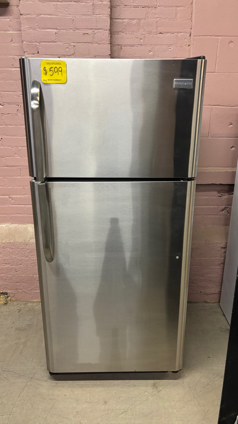 Used Frigidaire Stainless Steel Top Mount Fridge