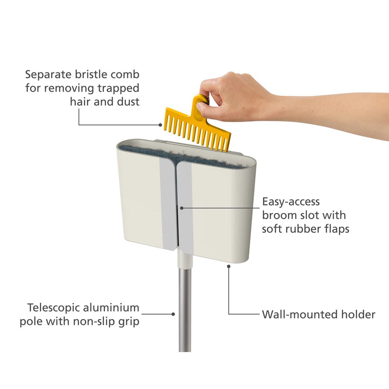 Joseph Joseph CleanTech Wall-Mounted Broom ICXV1482 - Like New