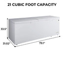 Kenmore 21 cu. ft. Convertible Chest Freezer KKCF21-W