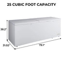 Kenmore 25 cu. ft. Convertible Chest Feezer KKCF25D-W