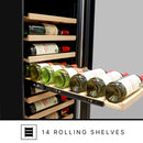 Kenmore Elite 111-Bottle Dual Zone Wine Cellar KKEWCBDZ111 - Scratch & Dent
