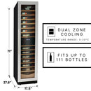 Kenmore Elite 111-Bottle Dual Zone Wine Cellar KKEWCBDZ111 - Scratch & Dent